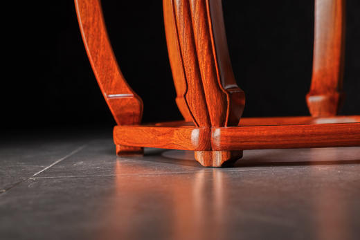 红桥红  家具严选  缅甸花梨（大果紫檀）【48 石面 六足海棠 圆鼓凳】 商品图5