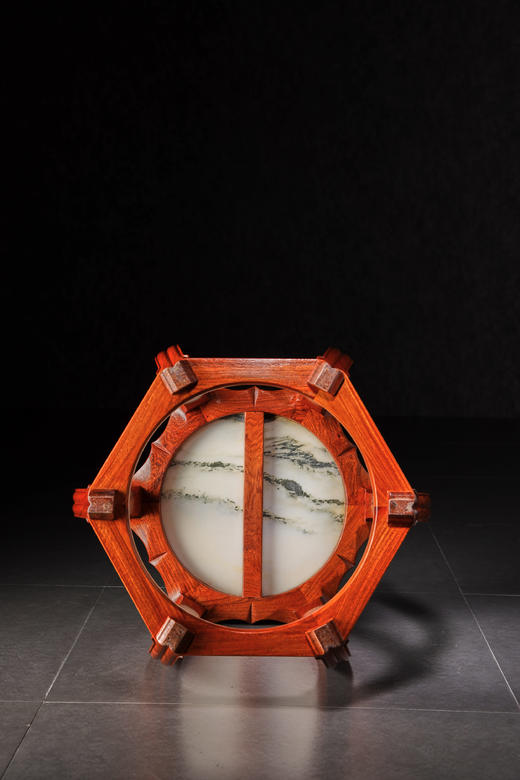 红桥红  家具严选  缅甸花梨（大果紫檀）【48 石面 六足海棠 圆鼓凳】 商品图7