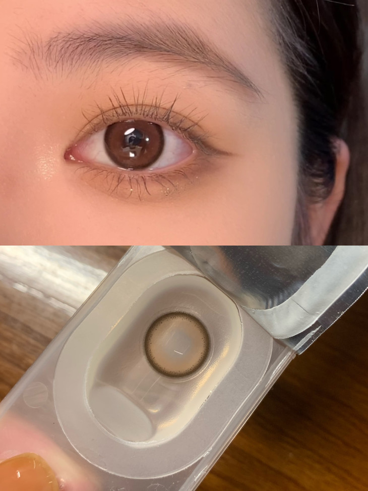 4cutie年抛隐形眼镜 糖霜栗子14.2mm 1副/2片-VVCON美瞳网10