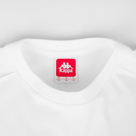 Kappa卡帕短袖2021新款女运动短袖休闲落肩T恤夏季圆领印花半袖K0B42TD75D 漂白-001 S 商品图1