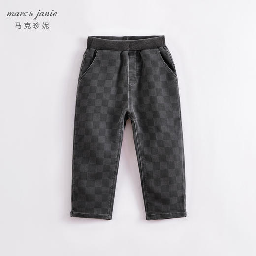【打折】马克珍妮春装新款 女童印花仿针织牛仔裤 儿童裤子221671 商品图0