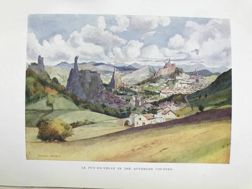 1915年 法国风物志 32幅精美彩色插图 漆布精装32开 商品图14