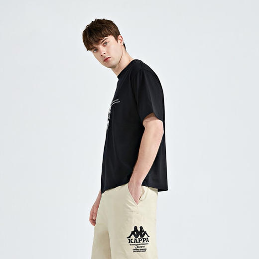 Kappa卡帕短袖男女棋盘格印花运动T恤宽松休闲半袖K0CX2TD29D 商品图2