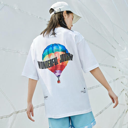 kappa卡帕现实悦镜主题短袖夏男女T恤运动休闲图案衫K0CX2TD26D 商品图1