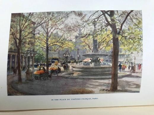 1915年 法国风物志 32幅精美彩色插图 漆布精装32开 商品图8