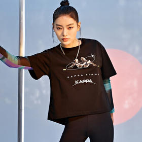Kappa卡帕2022夏季新款女装圆领短袖T恤运动休闲潮半袖K0C42TD02F