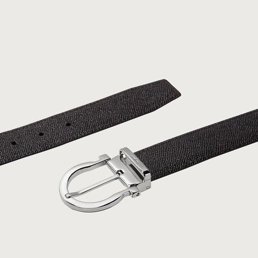 【二】FERRAGAMO 菲拉格慕 男士皮革双面可调节 GANCINI 腰带 黑色 67 9781 675140 商品图1