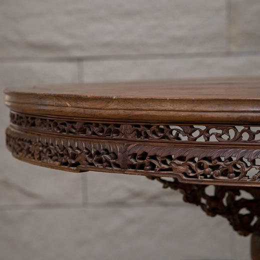 清 柞榛木透雕葫芦纹百灵台 商品图1