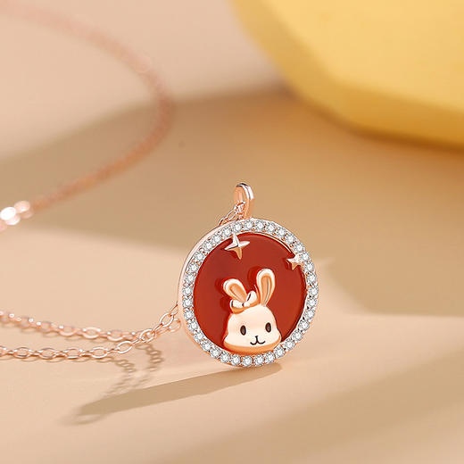 【品牌授权】BOMURNNY/宝慕尼 S925纯银星光萌兔兔子兔年限定项链手链两件套 商品图4