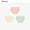 likeuu少女莫代尔一体织无尺码内裤初高中女生发育期抗菌3条装 商品缩略图4