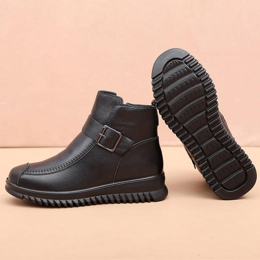 XYSM-26086 皮棉鞋妈妈鞋中老年保暖鞋 商品图3