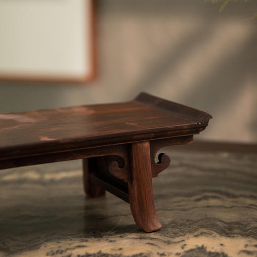 清 红木夹头榫云纹一块玉翘头案中案摆件 商品图1