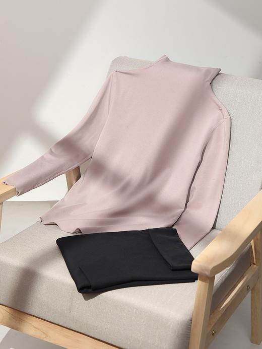 安莉芳女士新品冬季暖衣长袖修身高领上衣舒适打底上装ED00264 商品图3