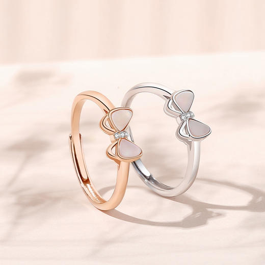【甜梦】S925银蝴蝶结开口戒指【JHY-R000334M 】 商品图1