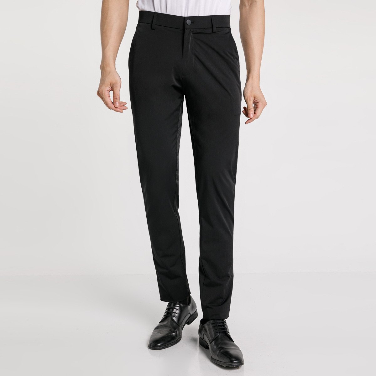 布兰施春夏百搭纯色男士直筒长裤休闲裤