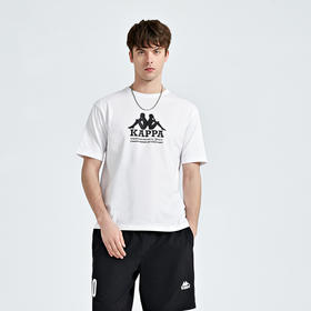 kappa卡帕短袖情侣男女印花T恤运动半袖休闲图案衫K0CX2TD07D