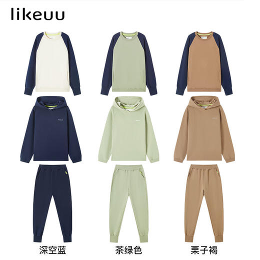 ubras旗下likeuu儿童卫衣卫裤男女中大童休闲T恤裤子2022秋冬新款ZY 商品图4