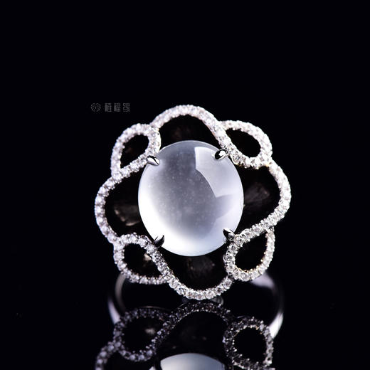 【花盼】白翡蛋面戒指JZ12108102 商品图2