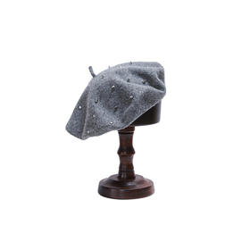 MIIDII谜底2022春新款复古甜酷感100%羊毛贝雷帽礼帽女221MQ0411