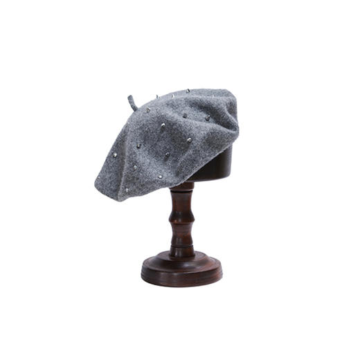 MIIDII谜底2022春新款复古甜酷感100%羊毛贝雷帽礼帽女221MQ0411 商品图0