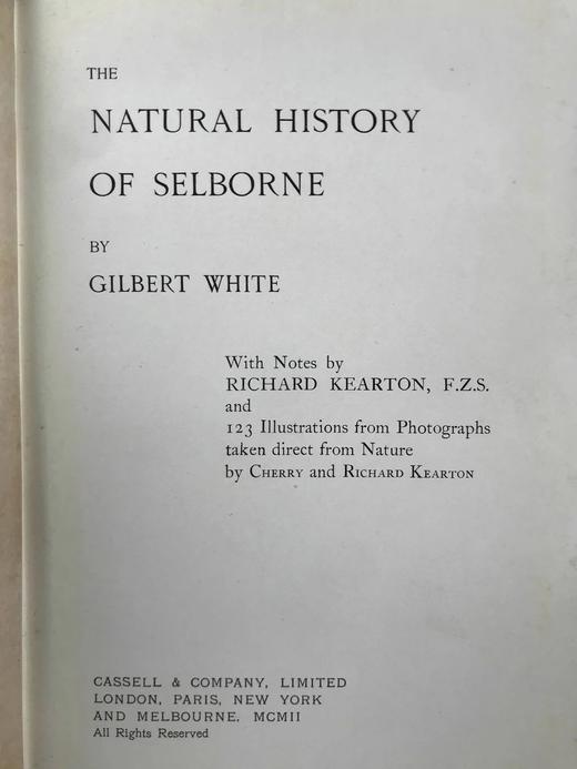 含藏书票！1902年 塞耳彭自然史 123幅插图 漆布精装32开 商品图4