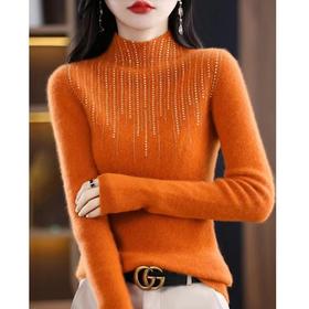 新款毛衣宽松半高领纯色显瘦针织打底衫