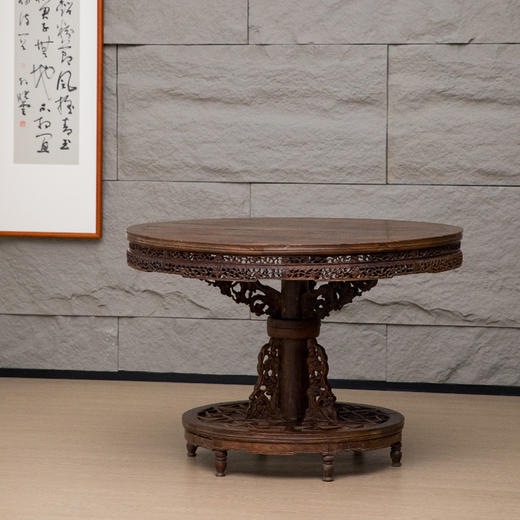 清 柞榛木透雕葫芦纹百灵台 商品图4