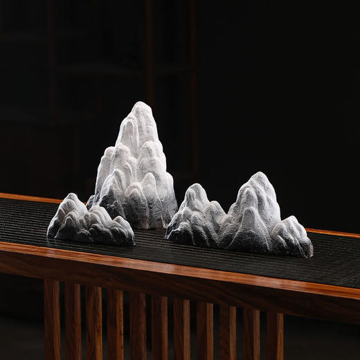 新中式禅意水族鱼缸造景假山陶瓷摆件大中小号桌面景观沙盘装饰品 商品图4