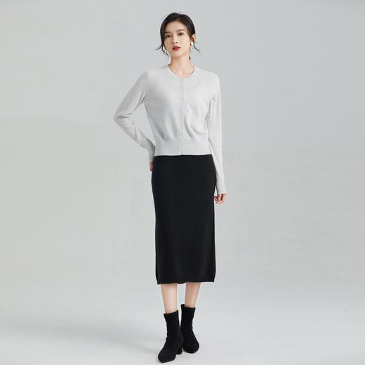 东黎 • 小山羊绒女士秋冬圆领经典休闲开衫 22C056 商品图3
