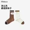 likeuu儿童袜子男女童春秋款中筒袜学生布绣棉袜长筒袜 商品缩略图4