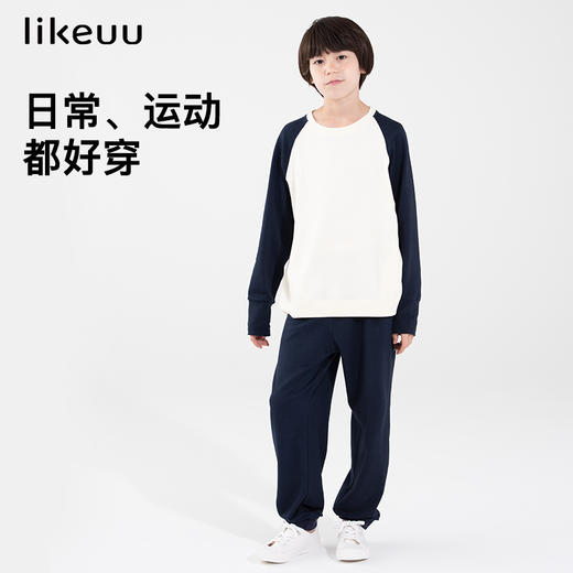 ubras旗下likeuu儿童卫裤男女中大童休闲裤子2022秋冬新款 商品图2