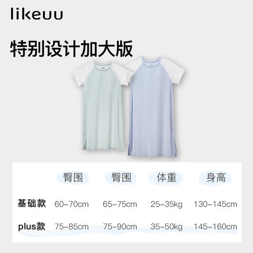 【低至6折】likeuu女童睡衣宽松绵绵云轻薄可外穿中长款家居裙 商品图3