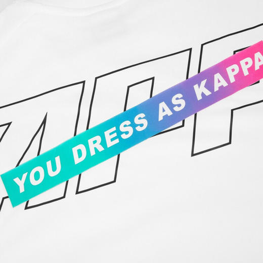 Kappa卡帕短袖2021新款女运动短袖休闲落肩T恤夏季圆领印花半袖K0B42TD75D 漂白-001 S 商品图6