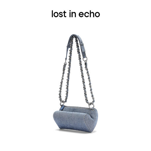 [捡漏价]lost in echo​设计师品牌 ATTENTION包袋系列斜挎包链条圆筒牛仔爱心包 商品图0