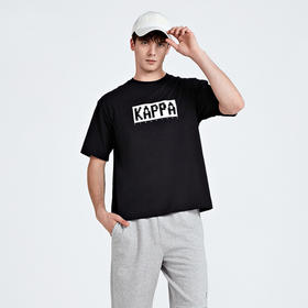 Kappa卡帕短袖新款男女字母印花运动T恤休闲圆领上衣K0CX2TD20V