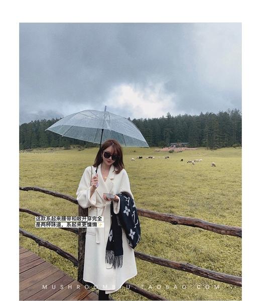 金蘑菇菇【黑标系列 羊绒大衣】经典永恒 轻奢级别双面呢外套女 商品图2