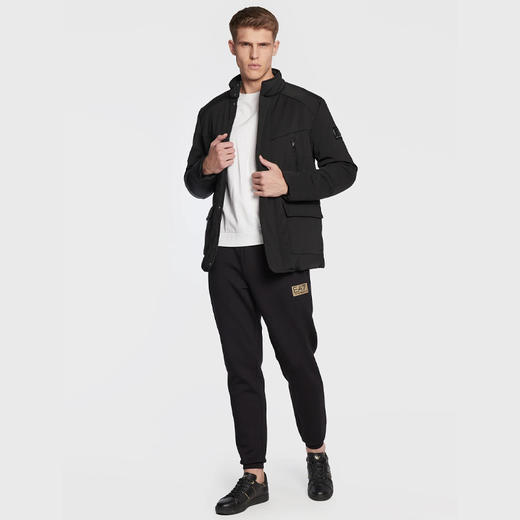 EMPORIO ARMANI EA7 阿玛尼 男士尼龙字母徽标棉服外套 黑色 6LPB30 PNR2Z 1200 商品图3