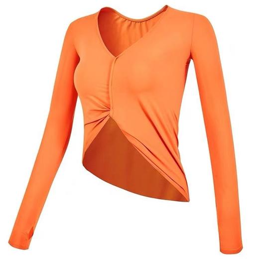 2022新款瑜伽服女秋冬季跑步健身服速干t恤长袖显瘦运动上衣套装 商品图9