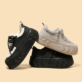 ZHR老爹鞋女2022秋冬新款加绒高帮厚底爆款加厚运动休闲棉鞋