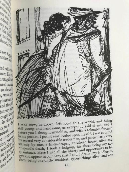 笛福《摩尔·弗兰德斯》 配多幅插图 精装16开带书匣 商品图9