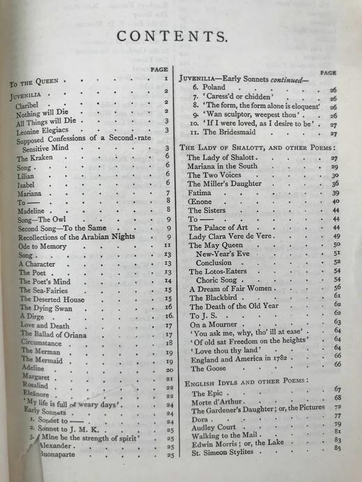 札尼斯朵夫工坊特装本！1892年 丁尼生诗集 1幅肖像插图 全真皮精装32开 商品图6