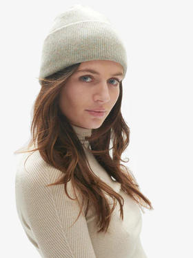 Holden - CASHMERE CUFF BEANIE - SLATE GRAY - 女装 - 毛线帽 - 灰色