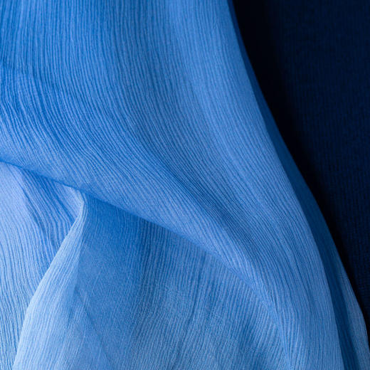 【林栖设计小店】（现货）绵羊毛拼真丝保暖舒适气质休闲渐变毛织连衣裙1924295 商品图3