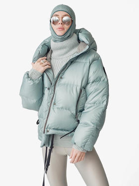 Holden - W SHORT DOWN PUFFER - SLATE GRAY - 女装 - 滑雪夹克 - 灰色