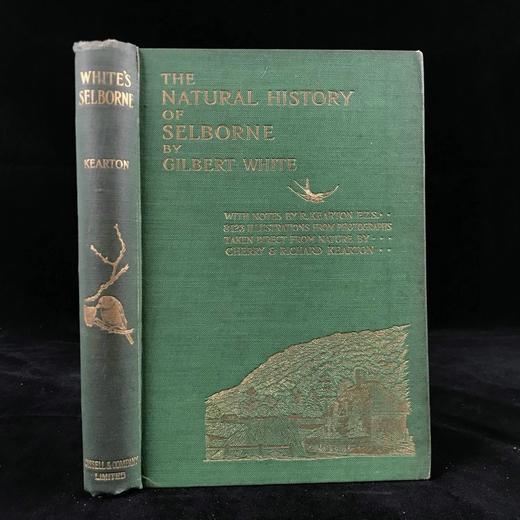 含藏书票！1902年 塞耳彭自然史 123幅插图 漆布精装32开 商品图0