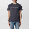 EMPORIO ARMANI 阿玛尼 男士棉质字母徽标印花圆领短袖T恤 深灰色 8N1TN5 1JPZZ 0929 商品缩略图0