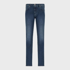 EMPORIO ARMANI 阿玛尼 男士棉质金属徽标休闲牛仔裤 蓝色 8N1J45 1G19Z 0942