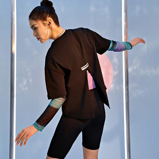 Kappa卡帕2022夏季新款女装圆领短袖T恤运动休闲潮半袖K0C42TD02F 商品图1