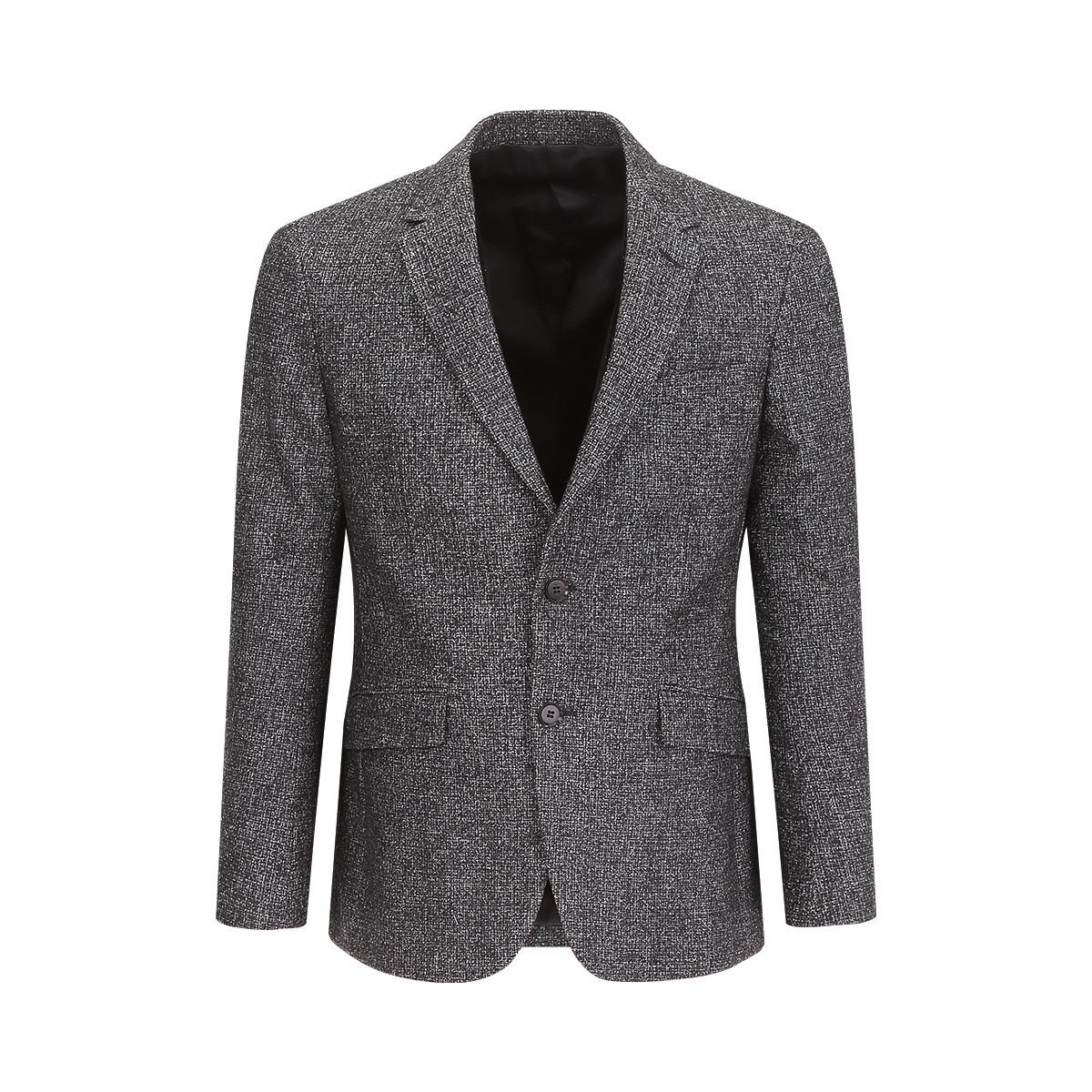 布兰施轻奢商务花灰色绅士经典羊毛西装