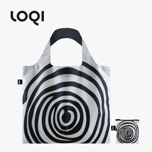 德国LOQI 博物馆系列 黑色螺旋LB.SB 时尚艺术环保万用袋 折叠大容量单肩手提购物袋承重40斤防泼水 路易斯·布尔乔亚 商品图1